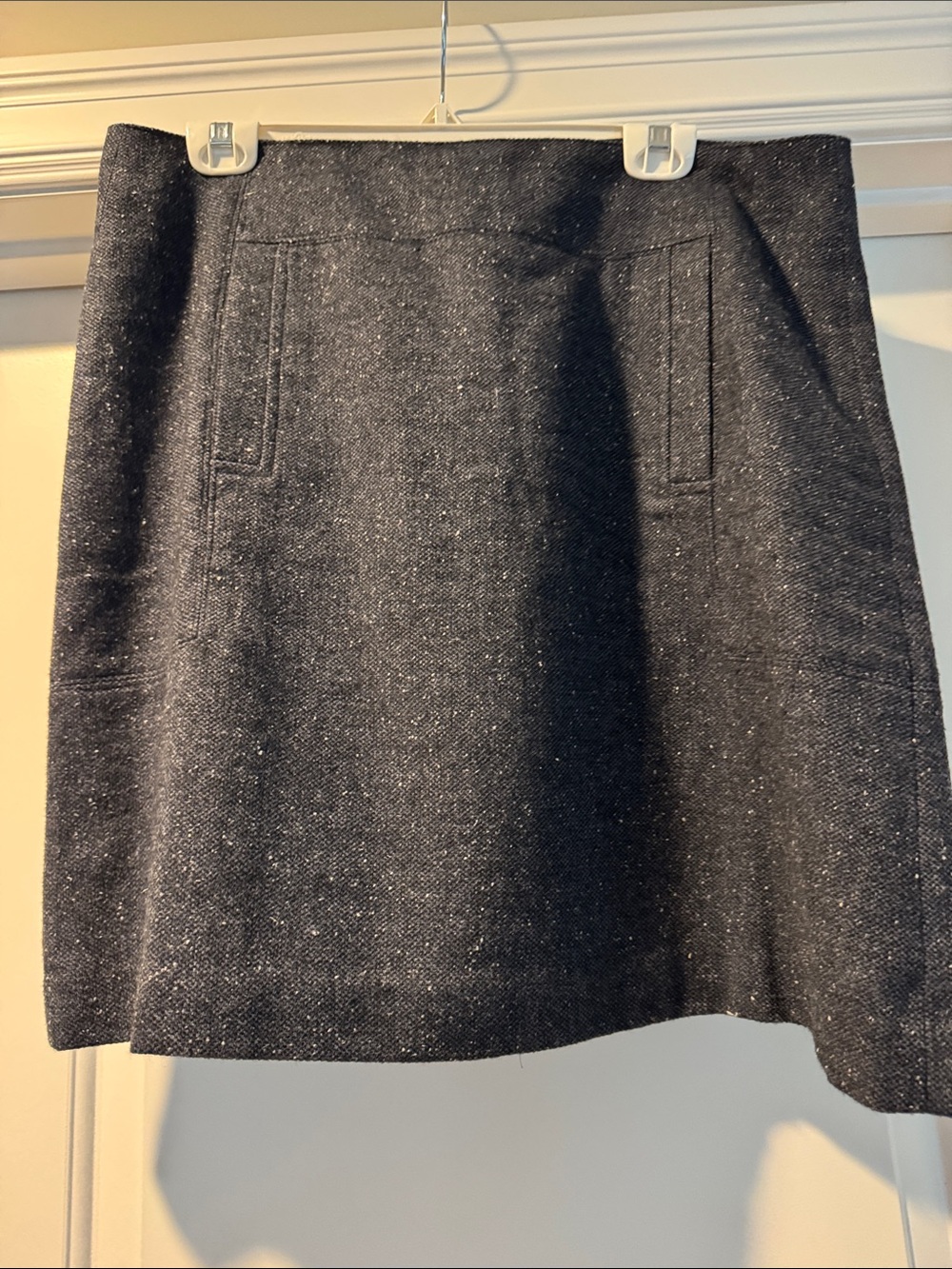 Classic NavyTweed A-Line Skirt